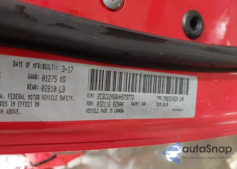 2017 Dodge Challenger Sxt Plus из США, поврежденный, VIN 2C3CDZAG6HH573773